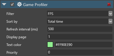 Profiler properties